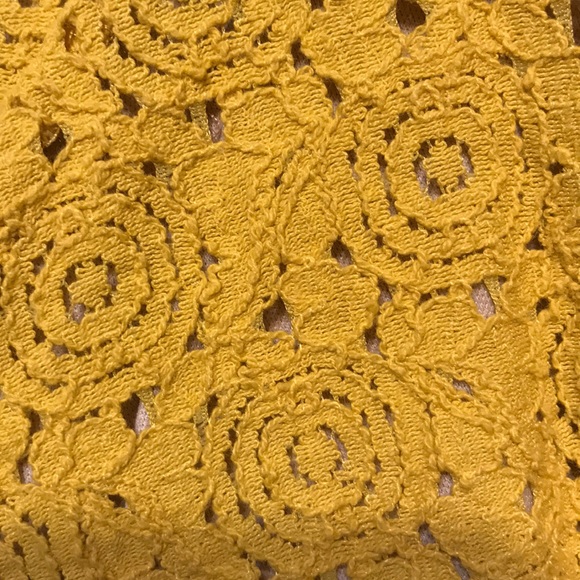 Mustard/gold color lace dress, Small. - Picture 3 of 3